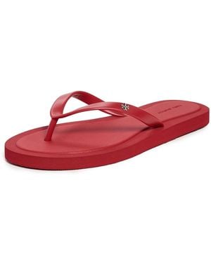 Tory Burch Kira Padded Flip Flops - Red