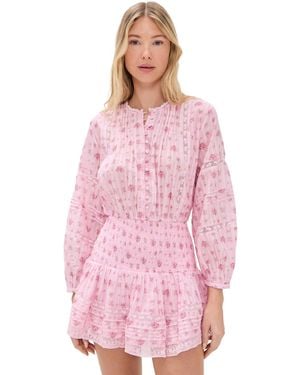 LoveShackFancy Janis Dress - Pink