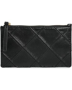 Tory Burch Fleming Zip Card Case - Black