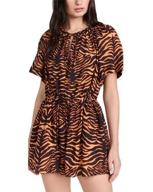 Ulla Johnson Valeria Coverup Romper - Brown