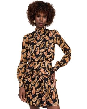 Saloni Draped Isa Short Dress - Multicolor
