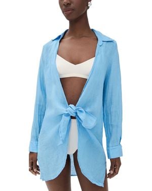 PQ Swim Linen Millie Tie Cover Up - Blue