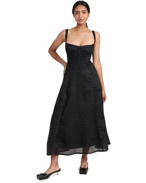 Bardot Adaline Corset Midi Dress - Black