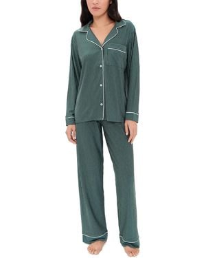 Eberjey Gisele Printed Pajama Set - Green