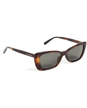 Saint Laurent Rectangle Sunglasses - Black