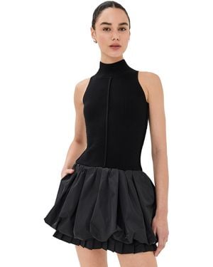 Sea Belen Taffeta Knit Mini Bubble Dress - Black