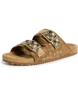 Burberry Suede Urchin Sandals - Multicolor