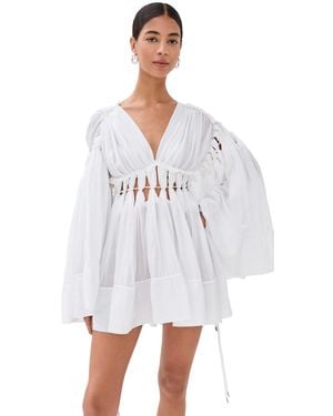 Christopher Esber Sirocco Cotton Muslin Dress - White