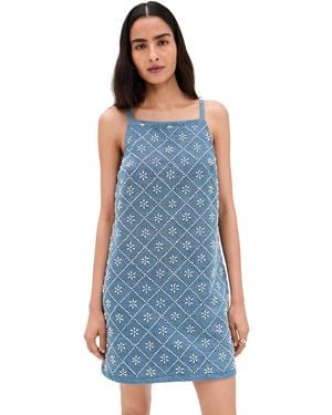 Rag & Bone Gentry Embellished Denim Dress - Blue