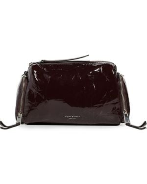 Tory Burch Perry Patent Voyager Shoulder Bag - Black