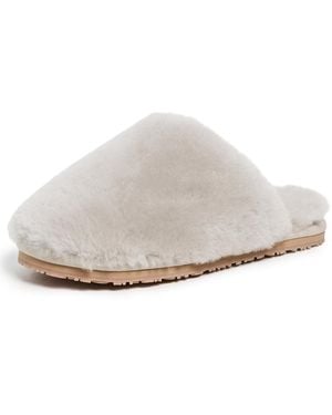 Mou Closed Toe Slippers - White