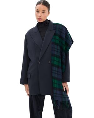 frenken Crushed Scarf Blazer - Blue