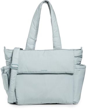 CALPAK Diaper Tote Bag With Laptop Sleeve - White