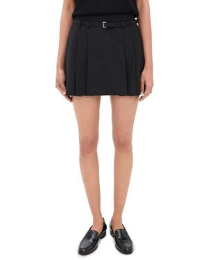 FRAME The Pleated Mini Skirt - Black
