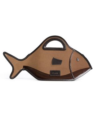 STAUD Cleo Fish Tote - Brown