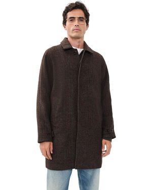Barbour Lorden Check Wool Overcoat - Black