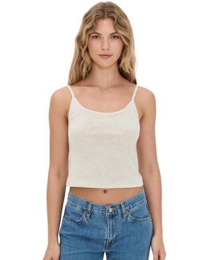 RE/DONE Pointelle Jolie Tank - Blue