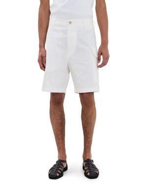 Marni Confetti Cotton Jacquard Cargo Shorts 7 - White