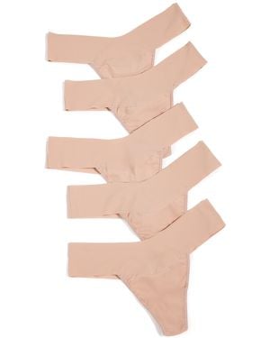Hanky Panky Breathe Natural Thong 5 Pack - Gray