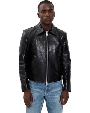 Our Legacy Leather Mini Jacket - Black