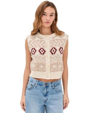 Le Jean Fair Isle Vest - Blue