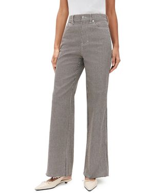 Veronica Beard Taylor High Rise Wide Leg Jeans - Gray