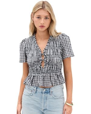 Rails Portia Seersucker Top - Black