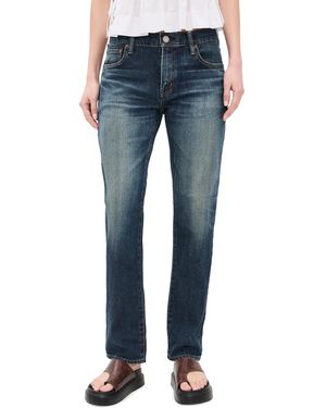 Moussy Slim Straight Jeans - Blue