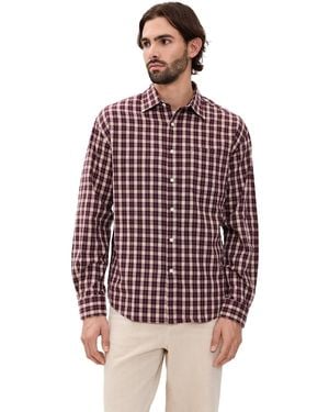 NN07 Deon Twill Flannel Shirt - Red
