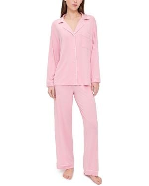 Eberjey Gisele Long Pajama Set - Pink