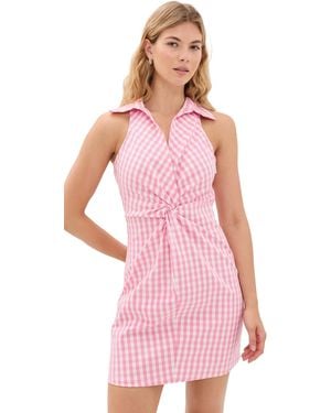 Cinq À Sept Gingham Denim Mckenna Mini Dress - Pink