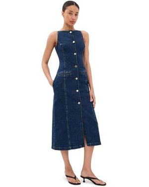 ALIGNE Santiago Denim Button Dress - Blue