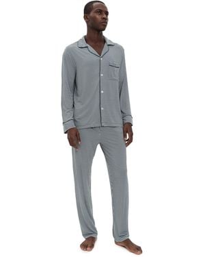 Eberjey William Printed Pajama Set - Black