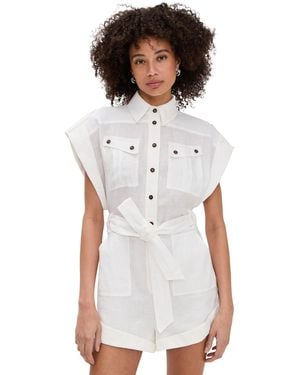 Zimmermann Rhiannon Cuffed Romper - White