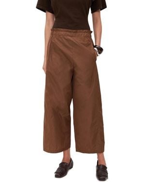 MEIMEIJ Taffeta Pants With Elastic Waist - Brown