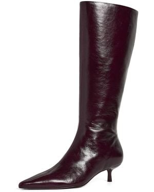 Jonathan Simkhai Janine Knee High Leather Boots - Purple