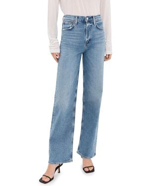 Agolde High Rise Wide Leg Ren Jeans - Blue