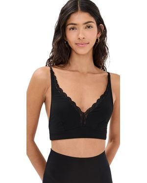 Stripe & Stare The Lace Plunge Bralette - Black