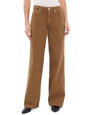 Rag & Bone Cam Full Straight Jeans - Natural
