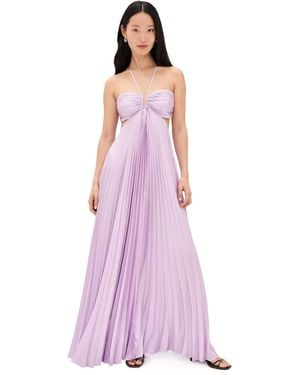 A.L.C. A. L.C. Moira Pleated Maxi Dress - Pink