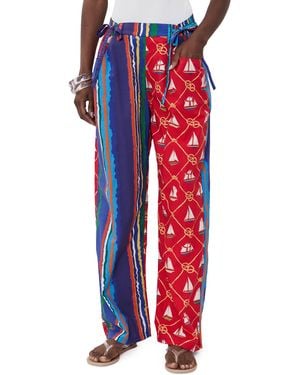 Coniglio Palm Beach Mixed Move And Groove Snap Pants - Red