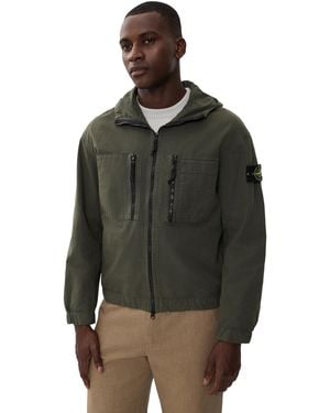 Stone Island Ripstop Hooded Jacket - Black