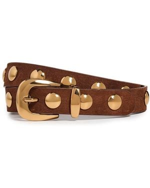 7174 Women\'s Essentials Western Studded Belt, Soft Mahogany, Brown Women\ main image 2