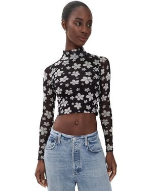 The Lulo Project Cozy Mesh Top - Black