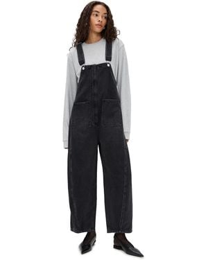 Tibi Vintage Wash Denim Jumpsuit - Black