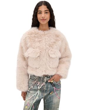 4th & Reckless Reysha Faux Fur Jacket - Natural