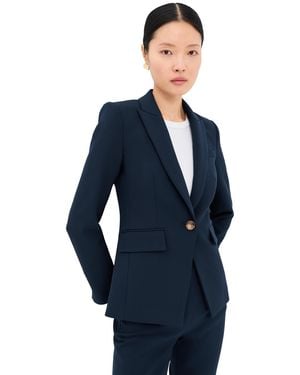 Veronica Beard Single Breasted Miller Dickey Blazer - Blue
