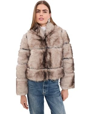 Apparis Sai Faux Mink Coat - Blue