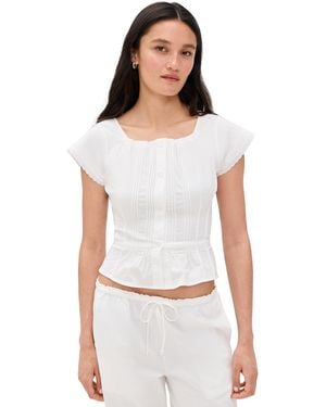 Peachy Den Renee Blouse - White