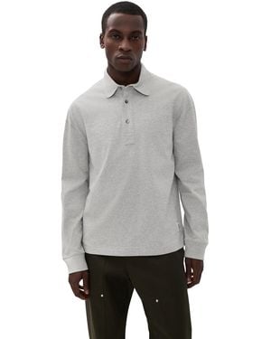 Ami Paris Polo With Heritage Paris Label - Gray